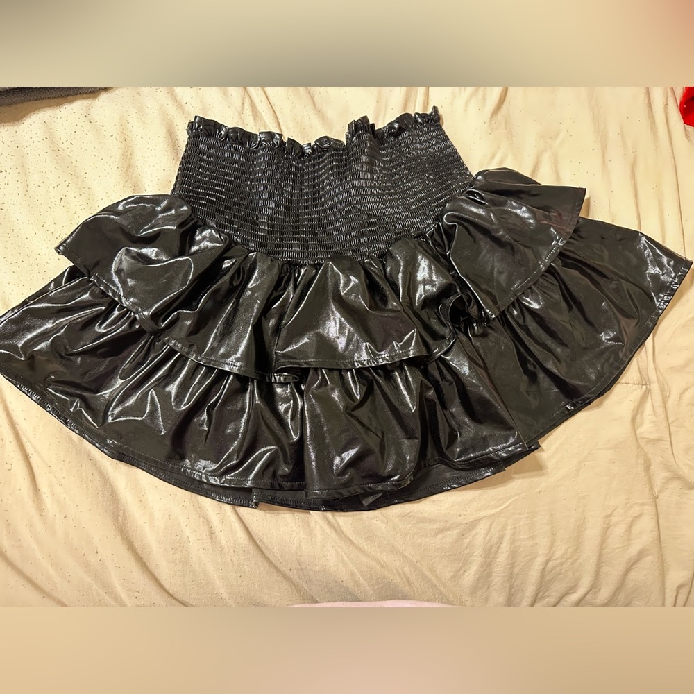 Queen of Sparkles leather like skirt with shorts